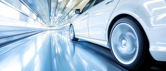 Obraz premium Wind tunnel data collection for vehicle performance, emphasizing accuracy in transport engineering