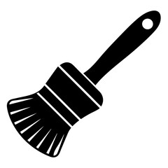 Brush  Icon vector silhouette illustration with white background 