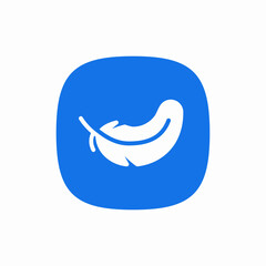 feather bird light weight icon