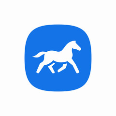 running horse ride animal icon vector