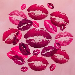 Women's Lips Lipstick Pattern - Beauty Trends, Creative Lipstick Patterns for Fashionable Women, Vibrant Lip Designs - Lipstick Art and Style, 