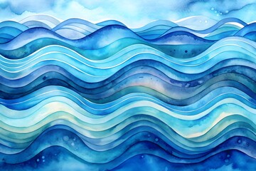 Fototapeta premium Aquatic Wave texture design with copy space 3d illustrated 