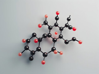 Obraz premium Abstract Structure Background of Molecule Or Atom, molecular structure, structural chemical formula with atoms