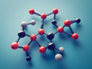 Obraz premium Abstract Structure Background of Molecule Or Atom, molecular structure, structural chemical formula with atoms