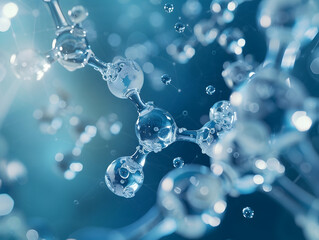 Abstract Structure Background of Molecule Or Atom, molecular structure, structural chemical formula with atoms