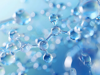 Abstract Structure Background of Molecule Or Atom, molecular structure, structural chemical formula with atoms