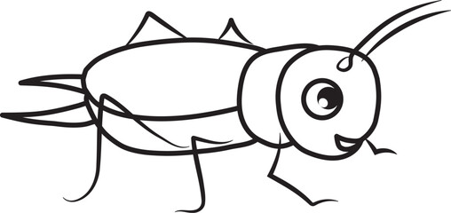 coloring book insect cricket