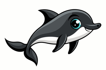  Cute dolphin cartoon vector icon art  illustration