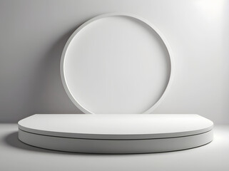  Minimalist White Podium.
