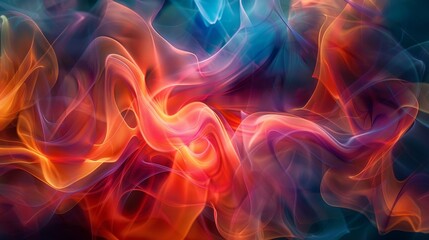 Obraz premium Captivating fluid patterns in dynamic abstract design vibrant and realistic photo showcase