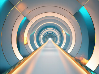 Obraz premium abstract tunnel of tunnel
