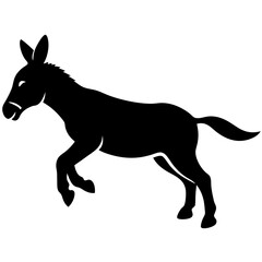 Donkey jumping  silhouette vector silhouette vector art illustration