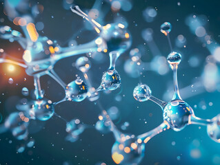 Abstract Structure Background of Molecule Or Atom, molecular structure, structural chemical formula with atoms