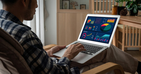 Business data dashboard provide modish business intelligence analytic for marketing strategy planning