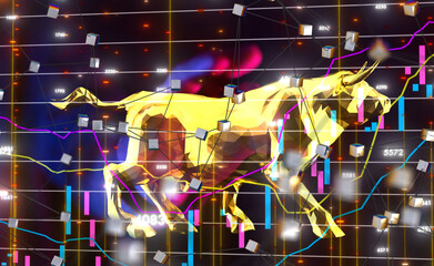 stock market graph business digital