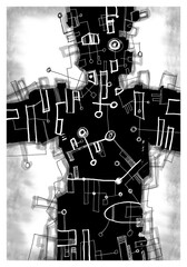 Abstract image for printing - digital painting