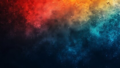 Fototapeta premium Abstract Cosmic Nebula with Red, Orange, and Blue Hues