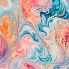 Fototapeta premium Suminagashi abstract marble texture background pastel colors
