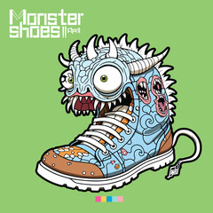 Fototapeta premium Monster shoe Illustration