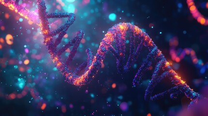 Obraz premium DNA Helix Image Perfect for Scientific Research and Analysis