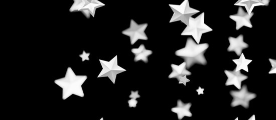 XMAS Stars - stars background, sparkle lights confetti falling. magic shining Flying christmas stars on night