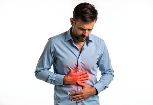 Man Experiencing Stomach Discomfort