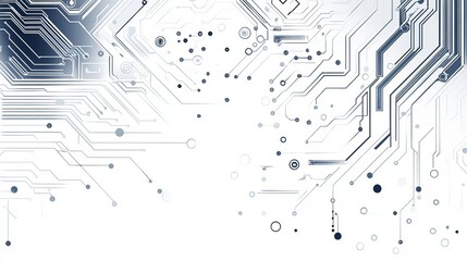 Vector abstract circuit board illustration showcasing hightech computer engineering science and information technology on a white background Hitech digital and futuristic concept