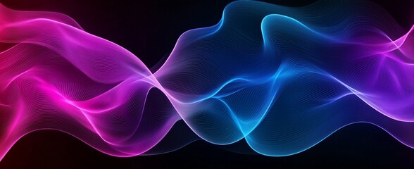 Obraz premium Abstract Neon Waves Background