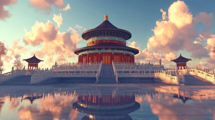 Temple of Heaven: Cultural gem of Beijing, China.