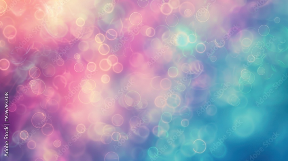 Wall mural abstract bokeh background with pastel colors