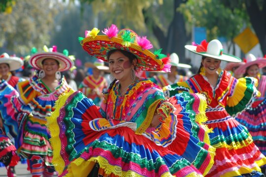 Joyful celebration: happy fiestas patrias Chile, marking country's independence day, enthusiastic people celebrating, spirit of national pride, unity in colorful festivities, traditional activities