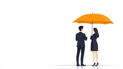 Romantic Moment Under a Vibrant Umbrella