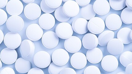 Close-up View of Multiple Pills Scattered