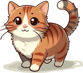 Fototapeta premium cute cartoon baby red cat