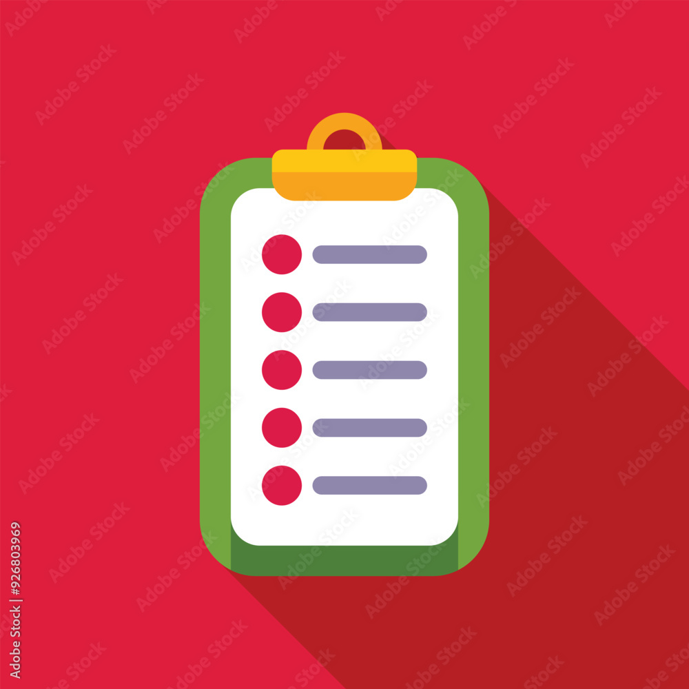 Poster clipboard is showing check marks representing completed tasks on a list, symbolizing productivity an