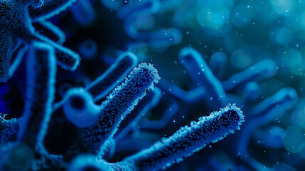 Fototapeta premium virus on the microscope