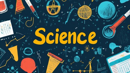 Scientific icons background for school posters