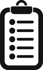 Simple clipboard icon is showing check marks representing completed tasks