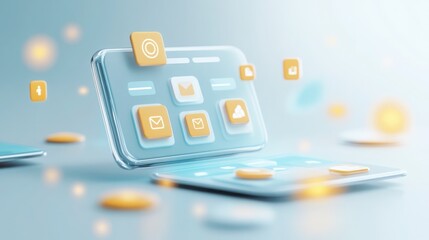 Modern smartphone displaying various app icons, showcasing technology and digital connectivity in a minimalist environment.