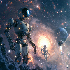 Fototapeta premium robots in the universe