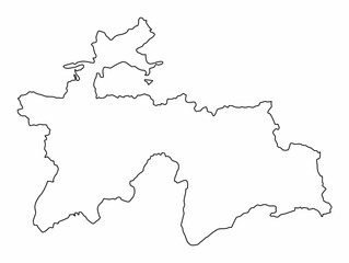 Tajikistan outline map