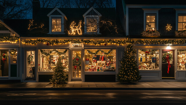 Serene Christmas on Nantucket: Ultra-Realistic Cityscape