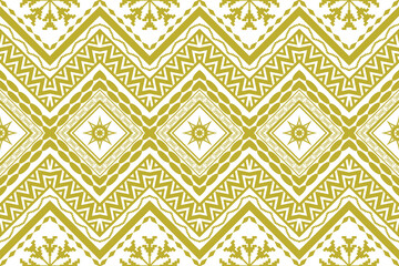 Ethnic Figure aztec embroidery style.Geometric ikat oriental traditional art pattern.Design for ethnic background,wallpaper,fashion,clothing,wrapping,fabric,element,sarong,graphic,vector illustration.