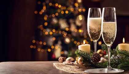 Célébration Festive avec Flûtes de Champagne