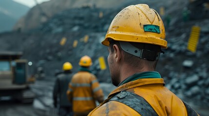Miner working at a mine
