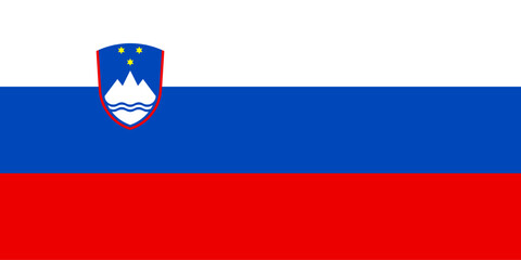 Fototapeta premium Flag of Slovenia