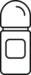 Simple line icon of a roll on deodorant stick, perfect for representing hygiene and personal care