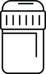 Line art icon of a reusable lunch box promoting sustainability and eco conscious food storage