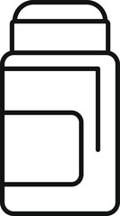 Line drawing of a stick deodorant container, perfect for advertising hygiene products