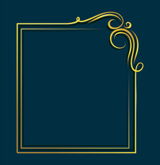 Golden luxury frame background template
